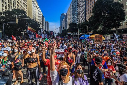 Protestaron contra Bolsonaro en Brasil