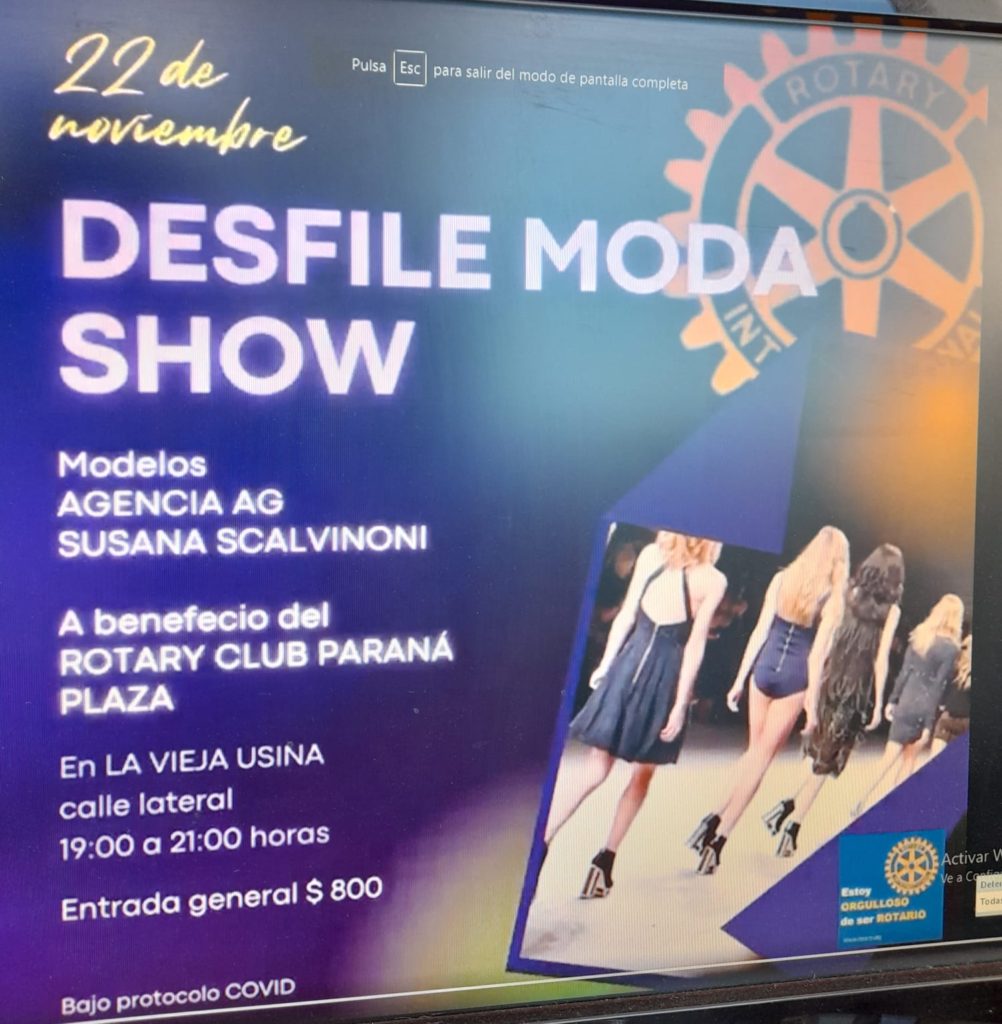 Rotary Club Paraná Plaza presenta Desfile Moda Show