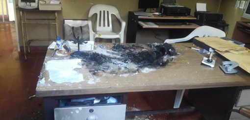 Investigan atentado en la sede de la Liga Paraná Campaña