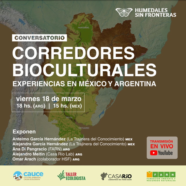 Se realizará un encuentro virtual sobre Corredores Bioculturales