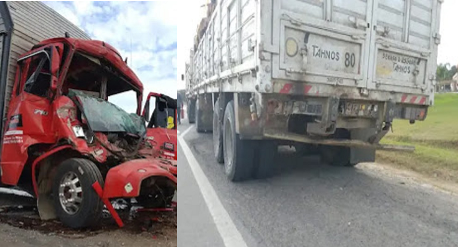 Violento impacto entre dos camiones en el acceso Norte de Paraná
