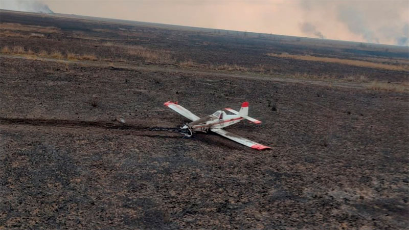 Cayó un avión hidrante que apagaba el fuego en las islas