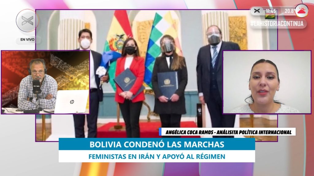 Bolivia condenó marchas feministas en Irán