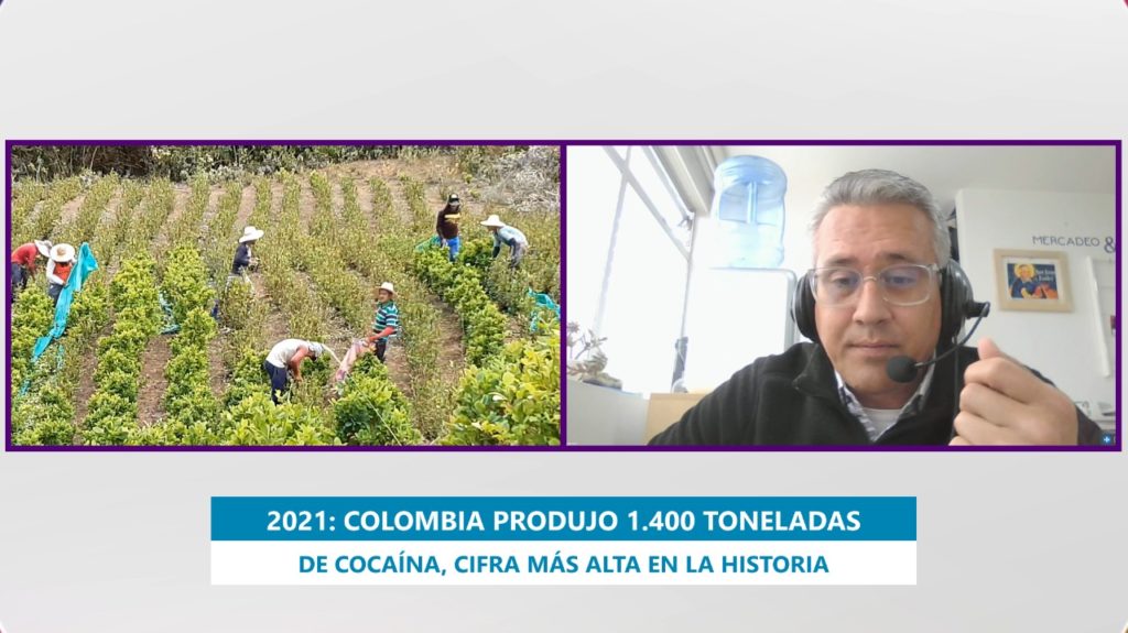 Colombia produjo 1.400 toneladas de cocaína en 2021