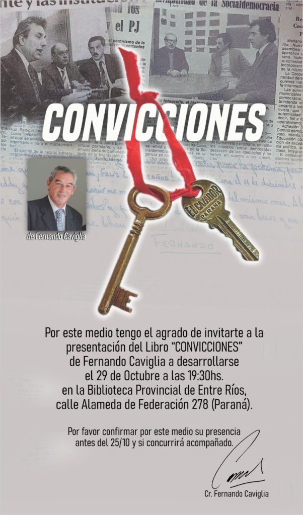 Fernando Caviglia presenta su libro Convicciones