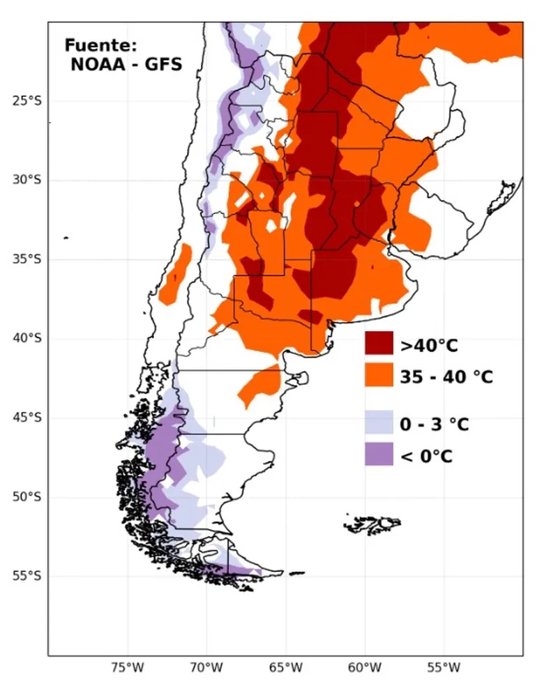 Anuncian una ola de calor en el centro y norte de Argentina