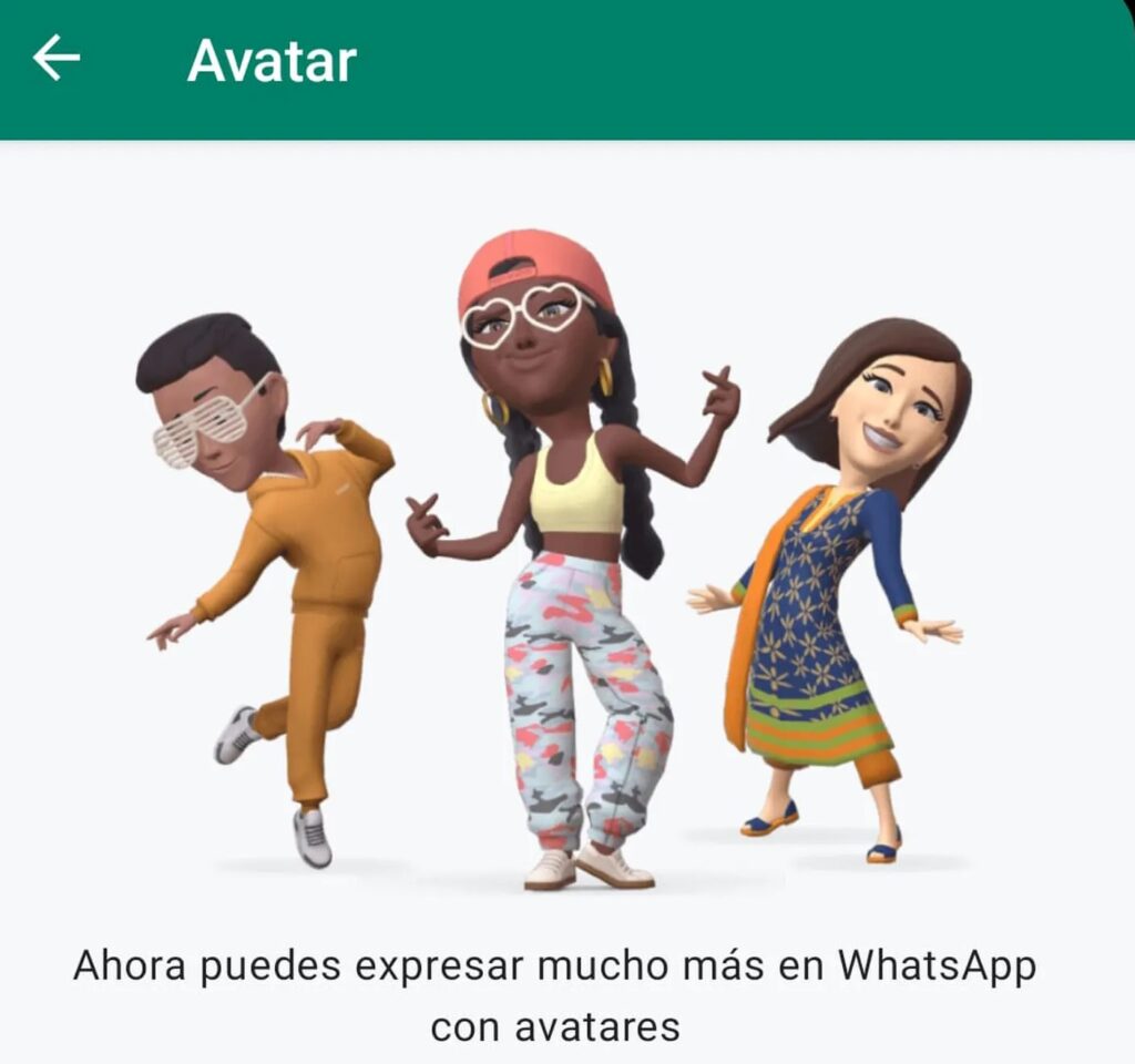 WhatsApp lanzó los avatares personalizados con stickers 3D