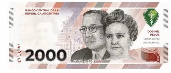 El Banco Central aprobó el billete de 2.000 pesos