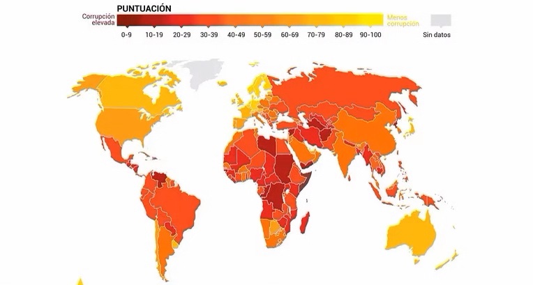 Venezuela, Haití y Nicaragua son los países más corruptos de América según Transparencia Internacional