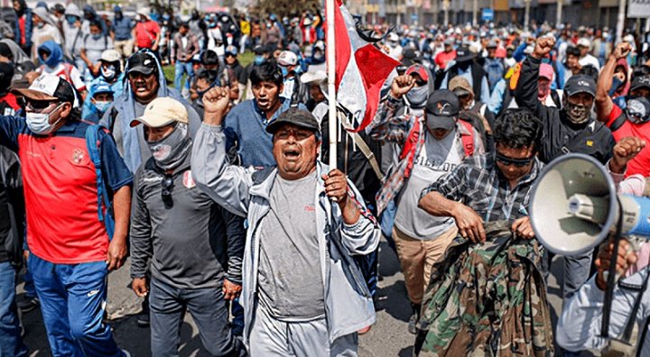 Jornada de paro y movilizaciones contra el gobierno  golpistade Perú