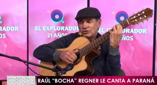 Raúl Bocha” Regner le canta a Paraná por los 210 años de la ciudad