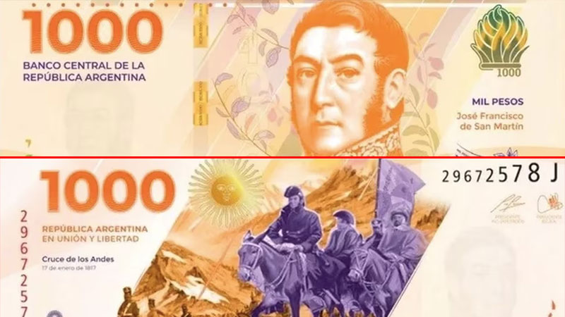 Nuevos billetes: cómo es el de 1.000 pesos y qué otros  entrarán en circulación