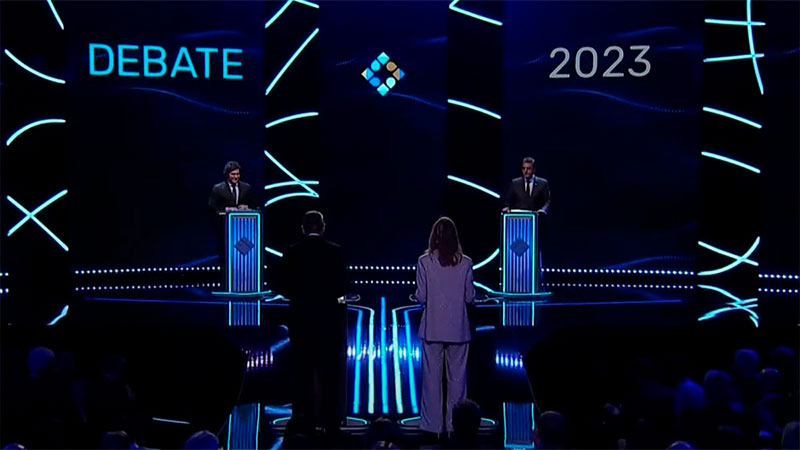 Con fuertes cruces, Milei y Massa expusieron sus ideas en el debate presidencial