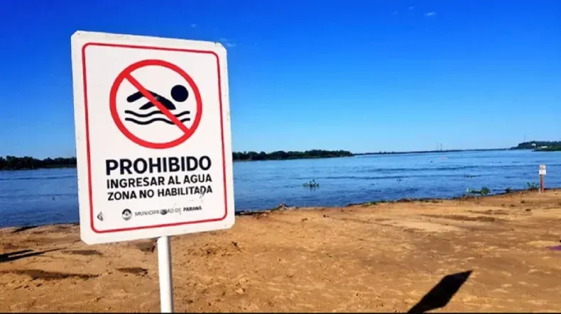 Paraná: advertencia por el ingreso al río en los balnearios