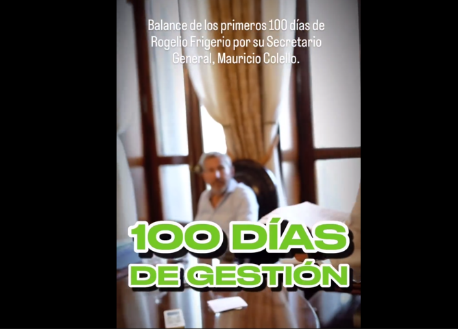 Colello destaca logros en video: 100 días de gestión en Entre Ríos