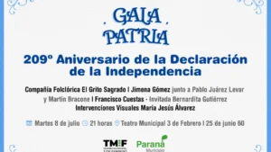 Con una Gala Patria, Paraná conmemora el Día de la Independencia