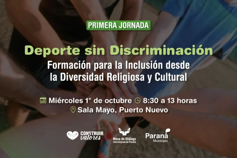 REALIZARÁN EN PARANÁ LA 1º JORNADA DE DEPORTE SIN DISCRIMINACIÓN