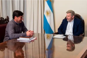 FRIGERIO Y EL INTENDENTE DE DIAMANTE REPASARON PROYECTOS CLAVE PARA LA CIUDAD