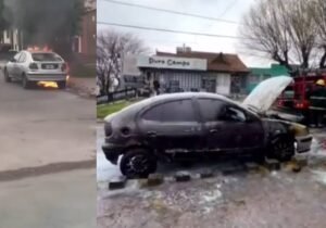 INVESTIGAN SI INCENDIARON INTENCIONALMENTE UN AUTO EN PARANÁ: LA DUEÑA ASEGURA QUE FUE UN ATAQUE