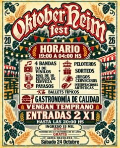 OKTOBER HEIM FEST: MÚSICA, CERVEZA ARTESANAL Y TRADICIÓN EN ALDEA BRASILERA