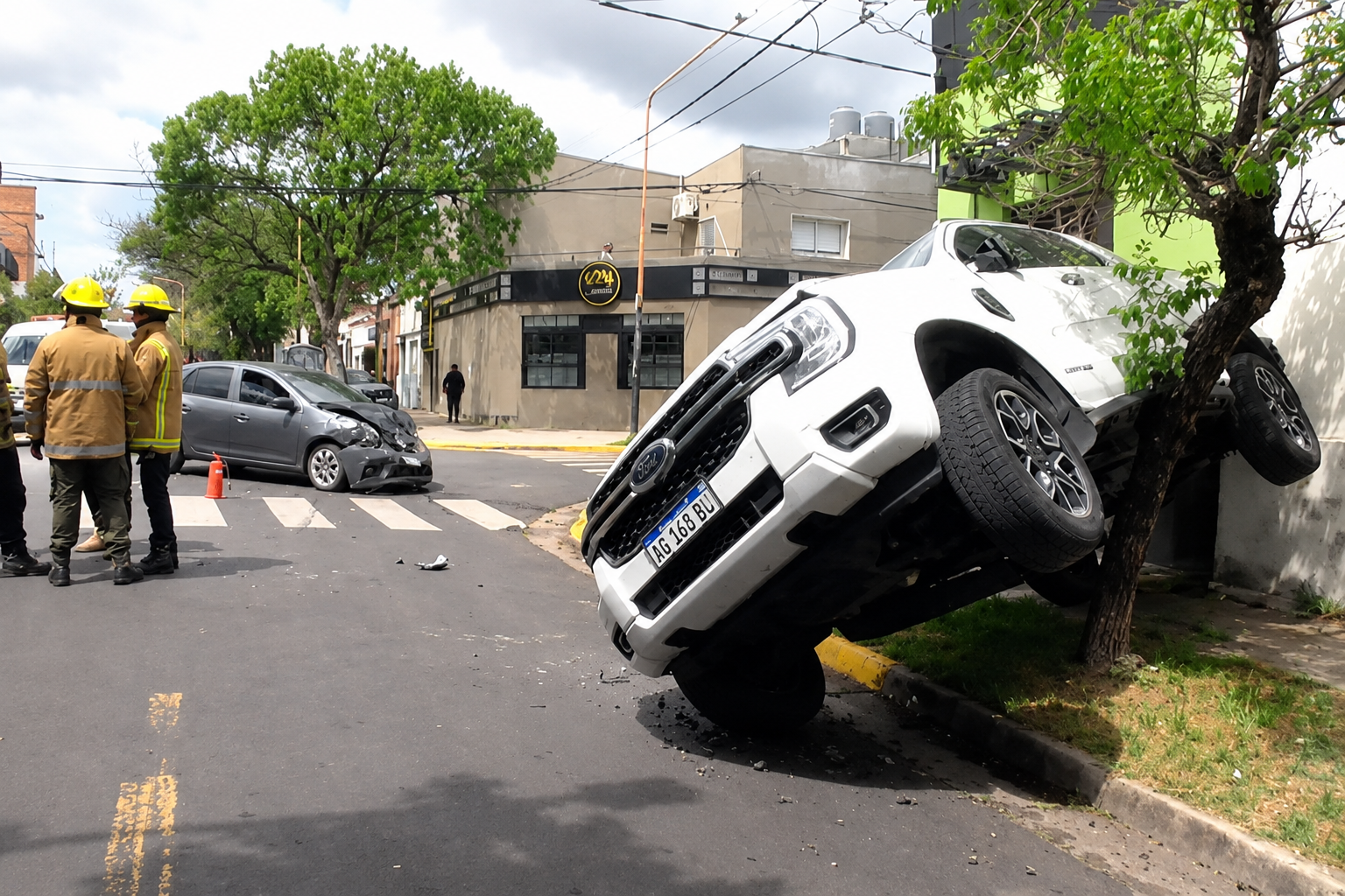 FUERTE COLISIÓN EN BAVIO Y CONCORDIA: LOS CONDUCTORES SUFRIERON GOLPES LEVES